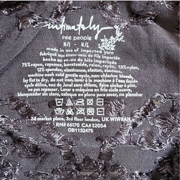 Free People Intimately Mercury Seamless Figure Flattering dual strap Floral Tex - Picture 7 of 9